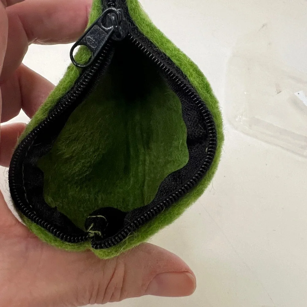 Joggles Wool Felt Mini Clutch Purse Lime Rickey NWT 3.5 x 4